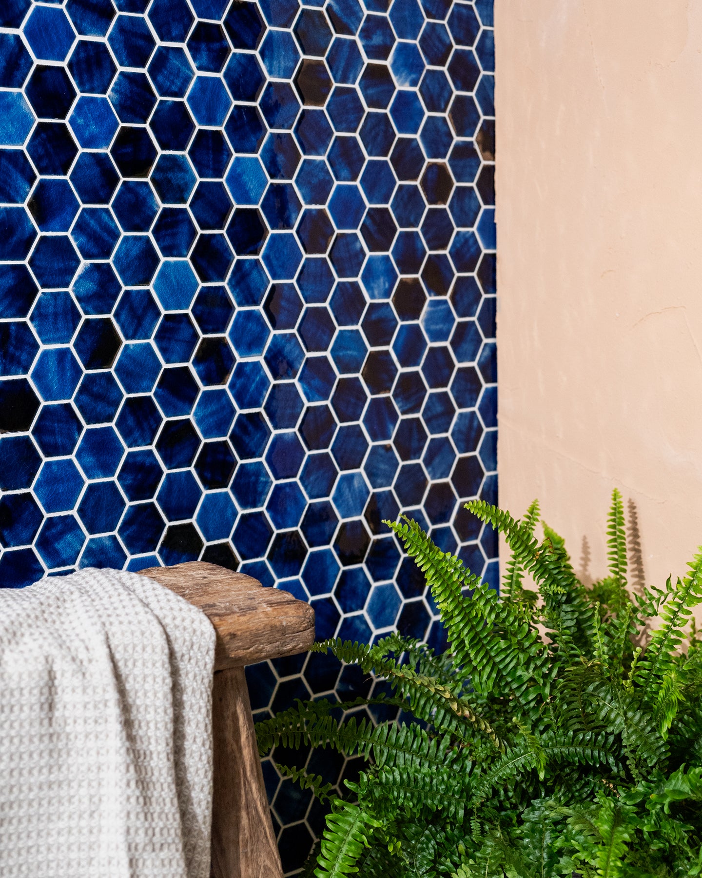 Akazu Porcelain Mosaic Cobalt
