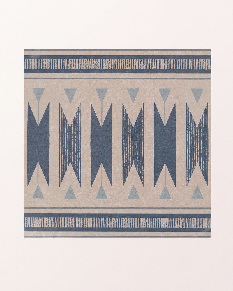 Aventuras Ziggy Border Blue Porcelain