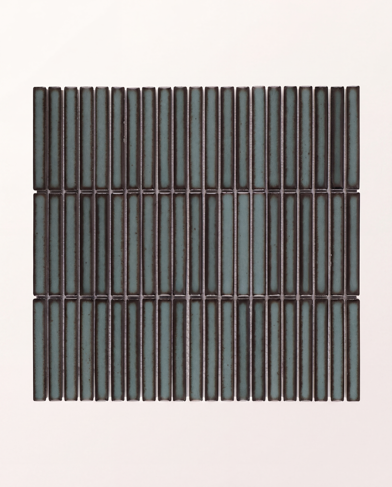 Bamboo Lustre Porcelain Mosaic Teal