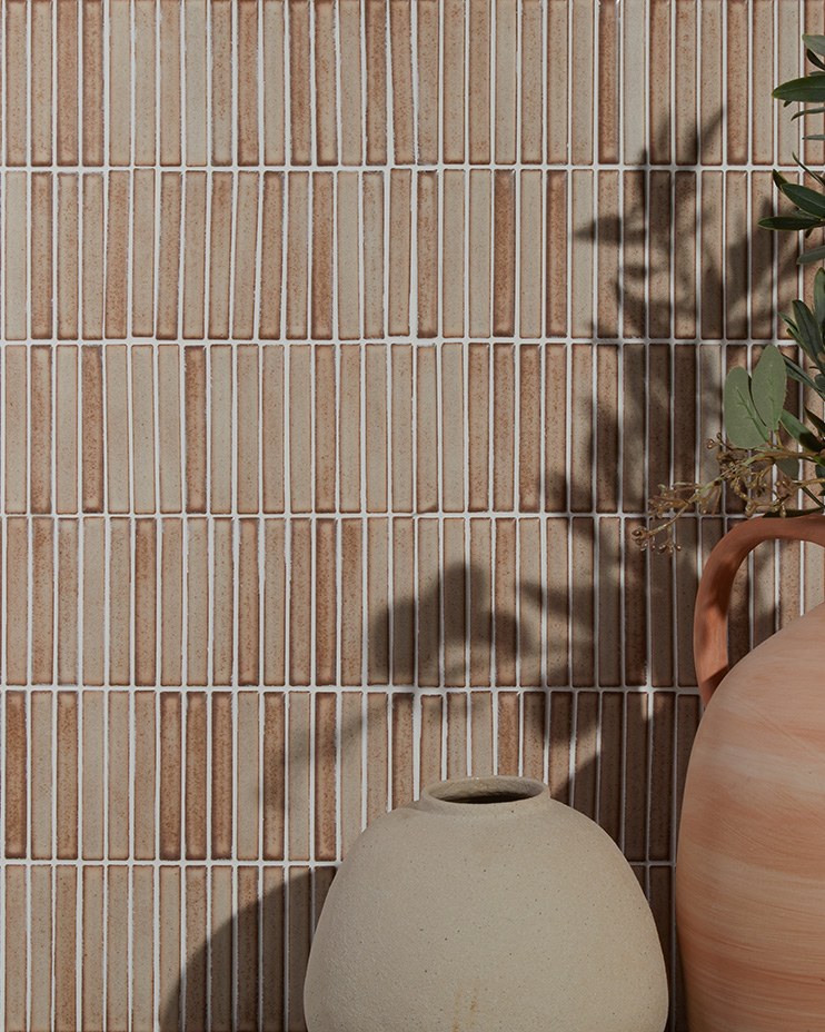 Bamboo Lustre Porcelain Mosaic Cappuccino