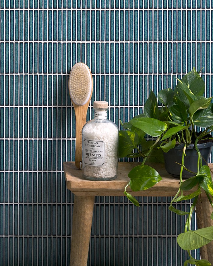 Bamboo Porcelain Mosaic Verdigris