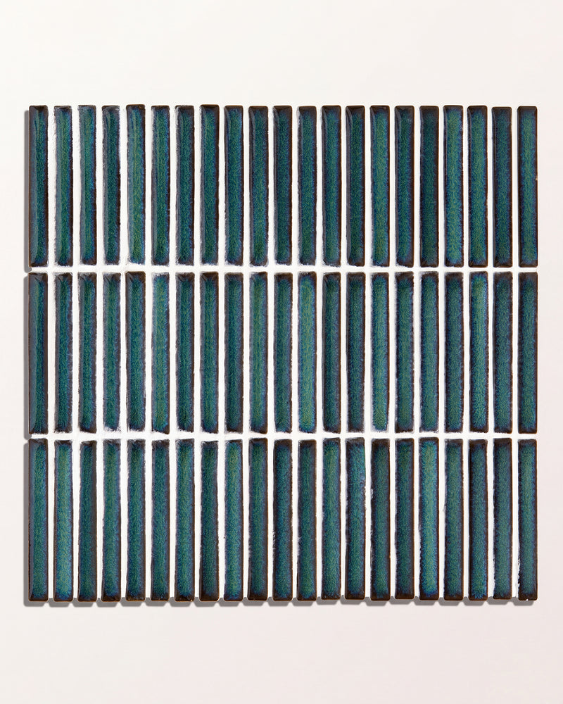 Bamboo Porcelain Mosaic Verdigris