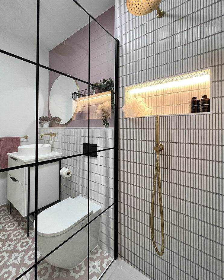 Bamboo Porcelain Mosaic White