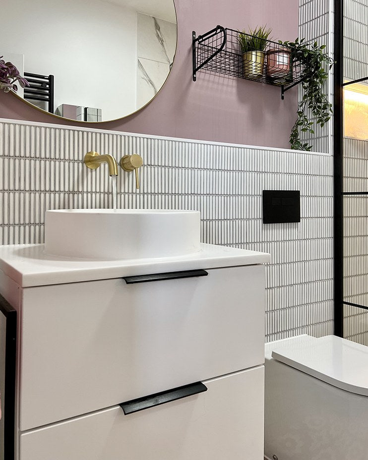 Bamboo Porcelain Mosaic White