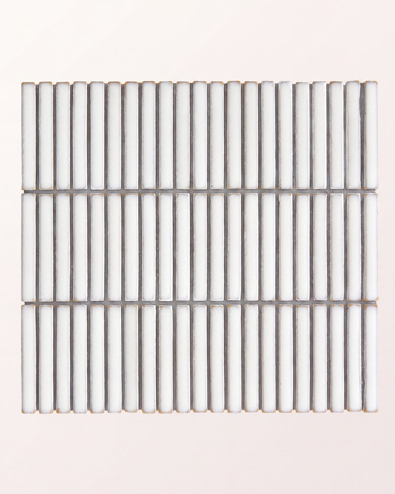 Bamboo Porcelain Mosaic White