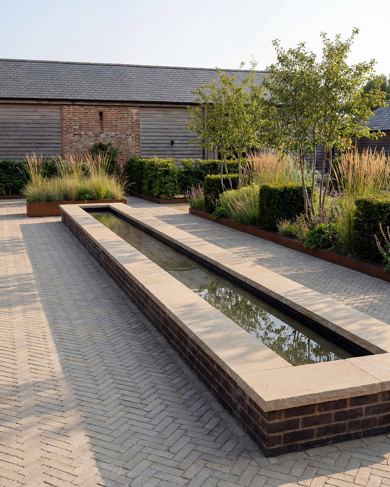 Buscot Limestone Tumbled & Etched Cropped Coping