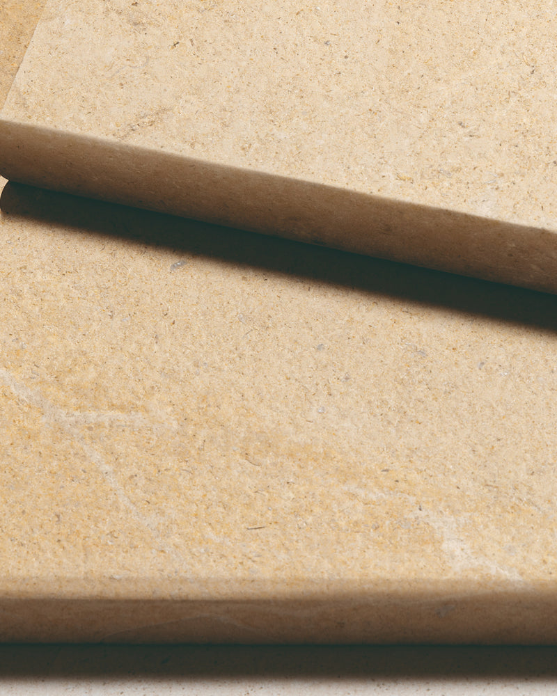 Buscot Limestone Tumbled & Etched Bullnose Coping
