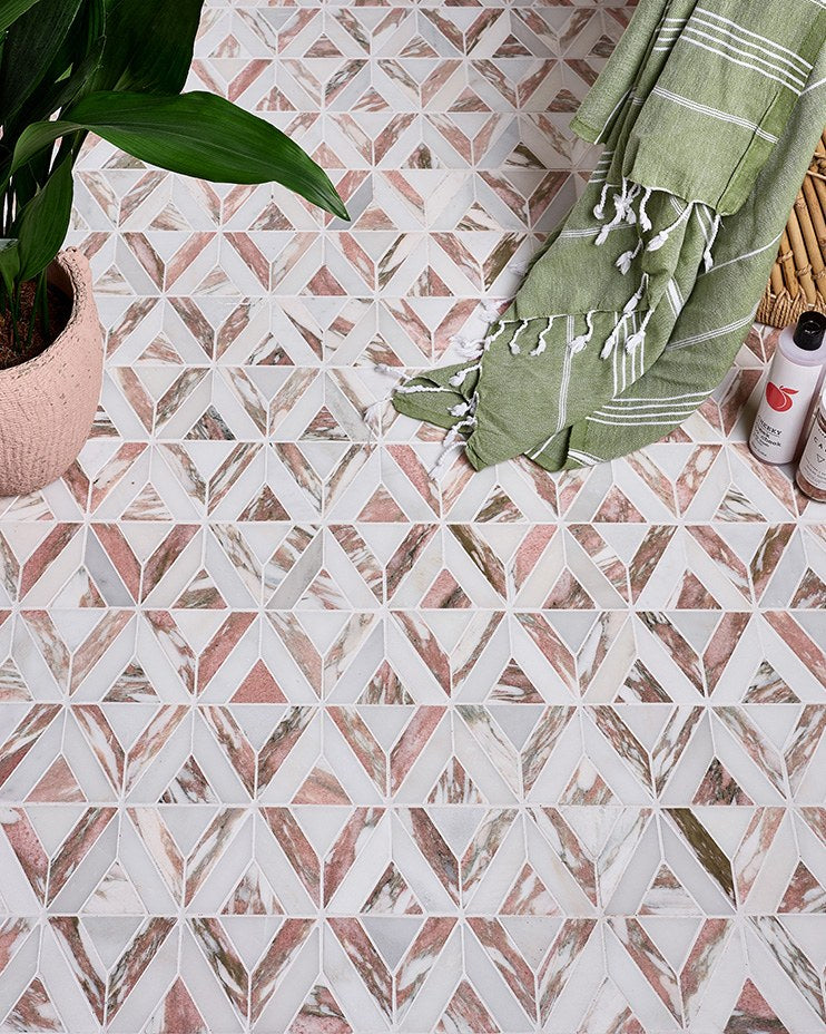 East Java Flamingo Marble Temple Mosaic