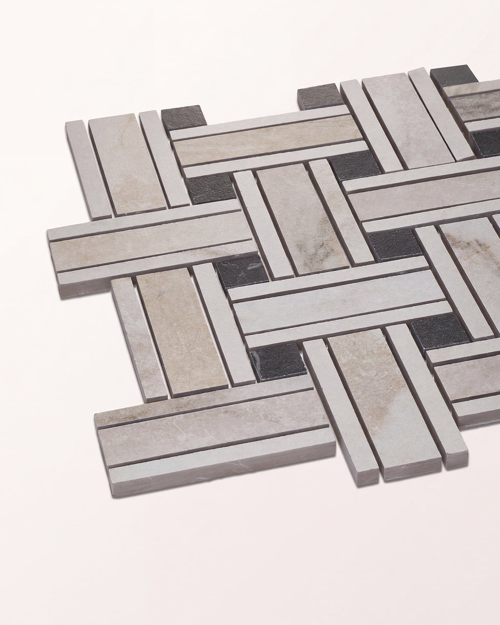 East Village Porcelain Basketweave Mosaic Oro