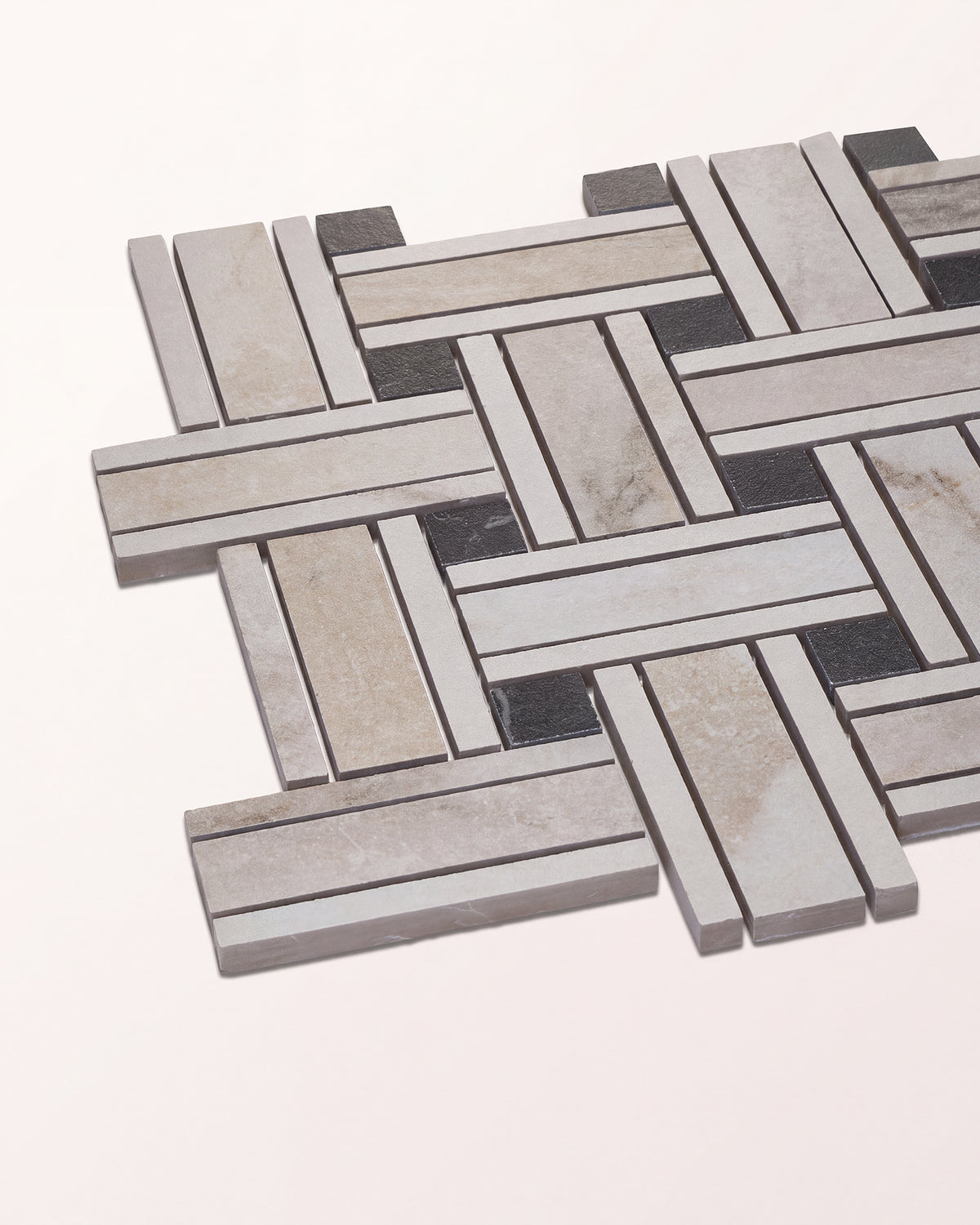 East Village Porcelain Basketweave Mosaic Oro