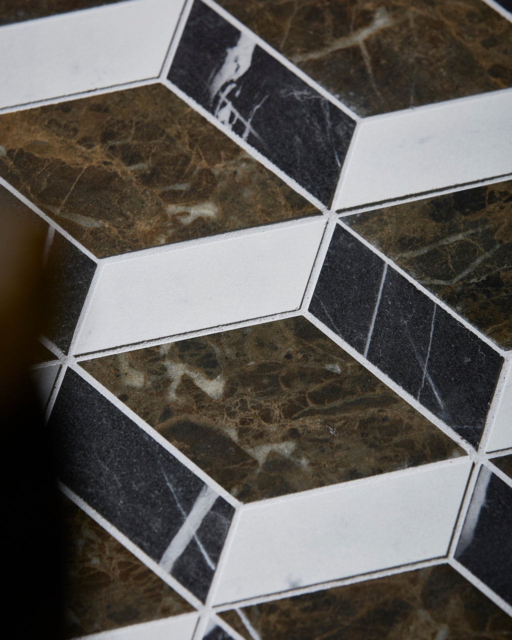 Echelon Porcelain Matt Cube Mosaic Emperador