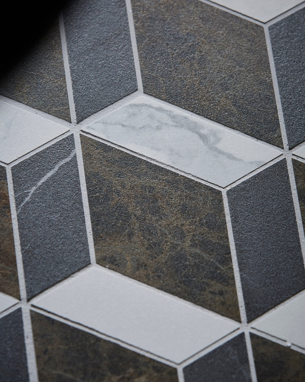 Echelon Porcelain Matt Cube Mosaic Emperador