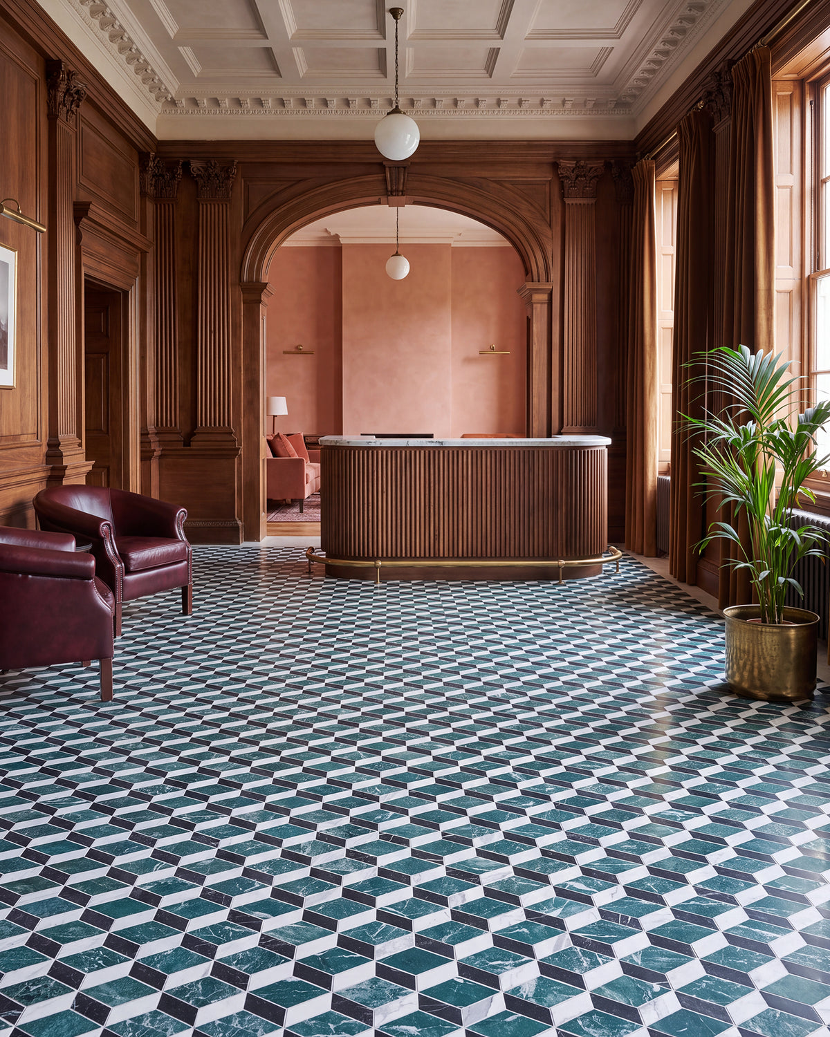 Echelon Porcelain Matt Cube Mosaic Verdi