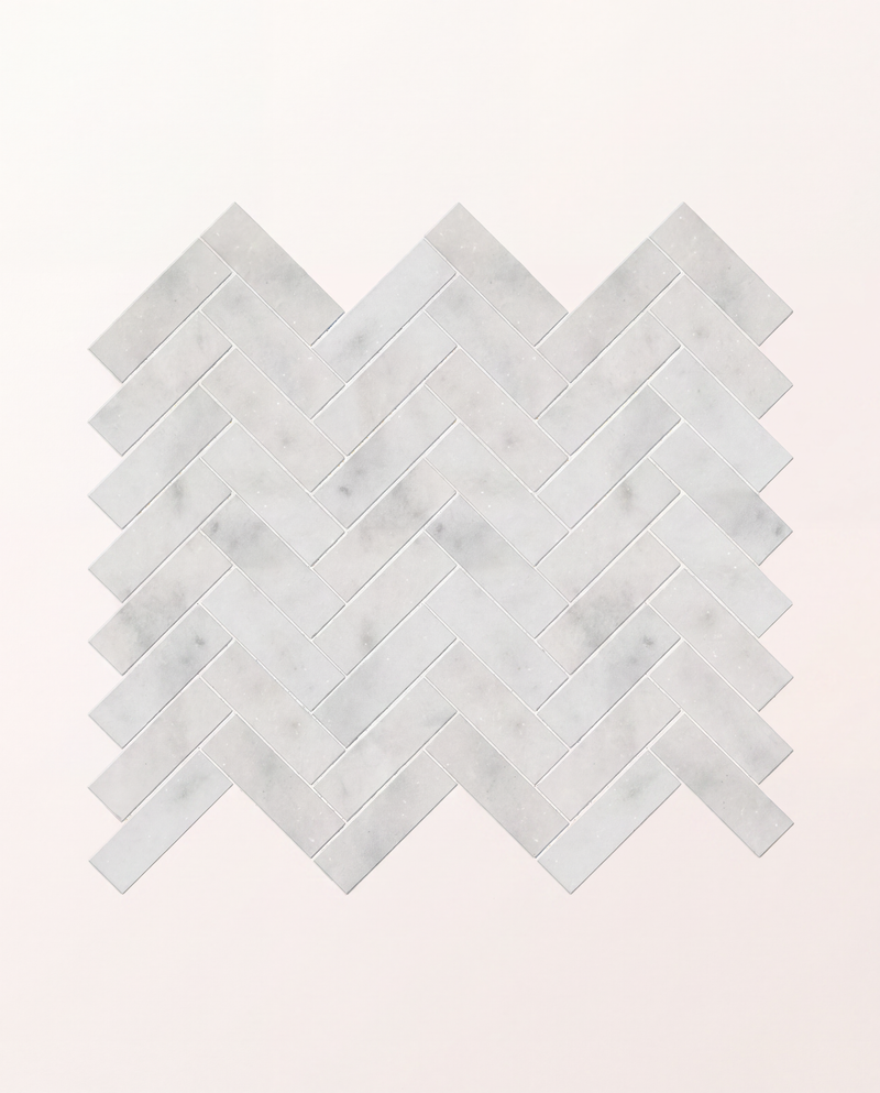 Long Island Marble Herringbone Mosaic
