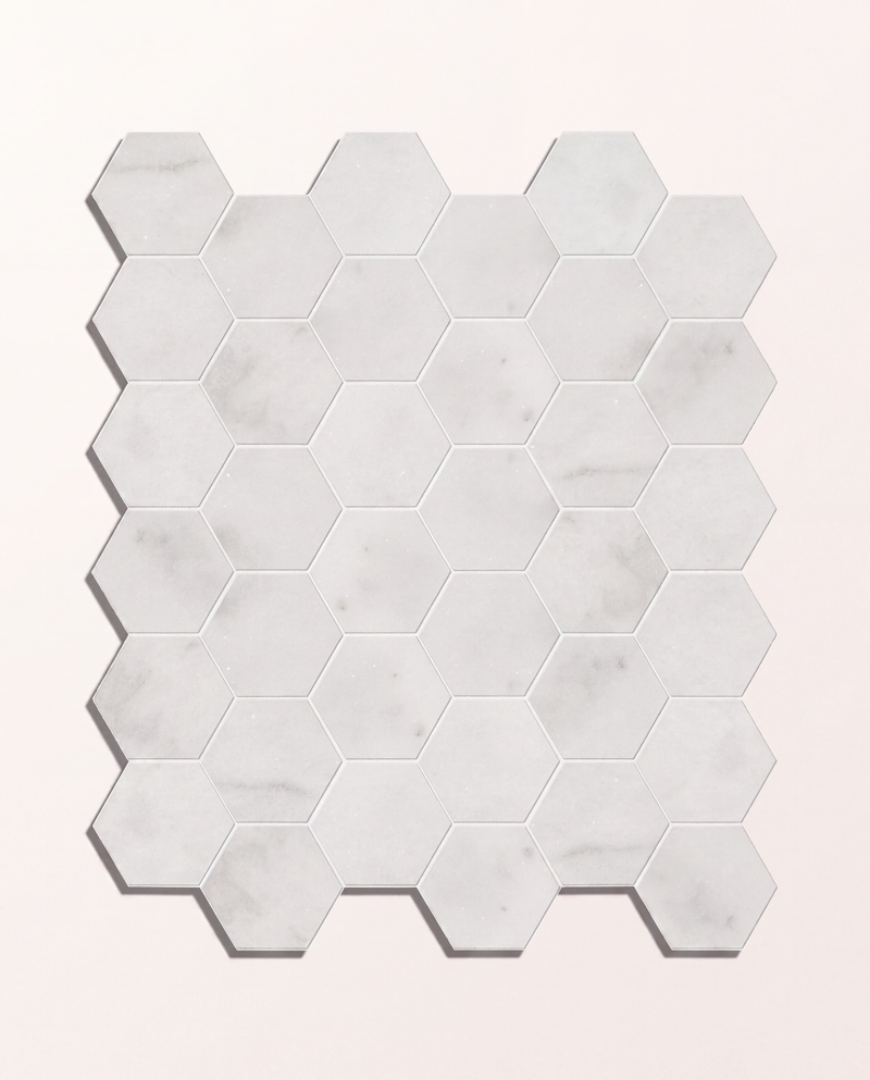 Long Island Marble Small Hexagon Mosaic