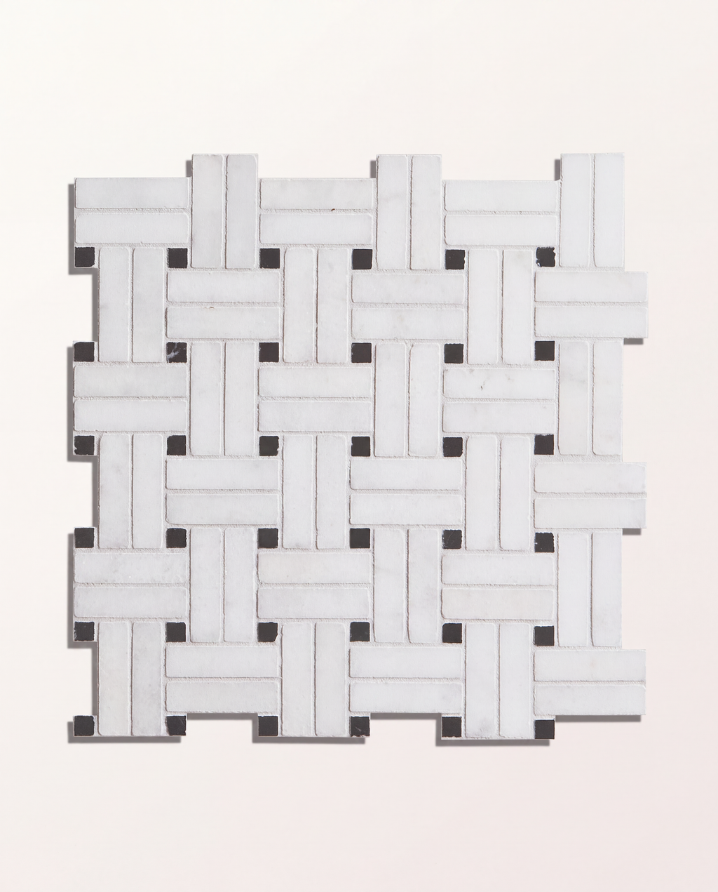 Long Island Marble Honed Finish Wicker Mosaic