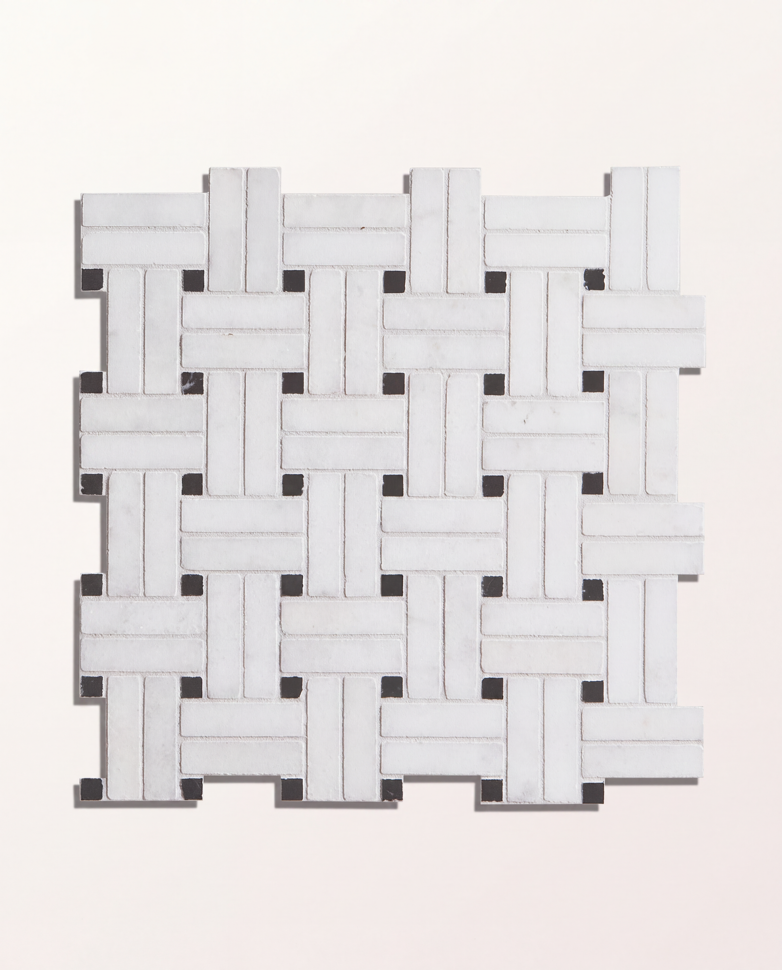 Long Island Marble Honed Finish Wicker Mosaic