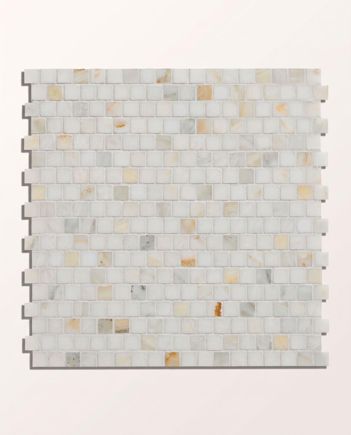 Palazzo Oro Honed Brick Bond Square Mosaic