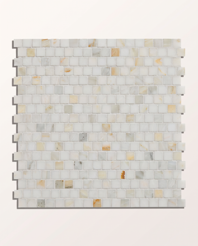 Palazzo Oro Honed Brick Bond Square Mosaic