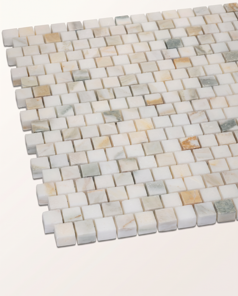 Palazzo Oro Honed Brick Bond Square Mosaic