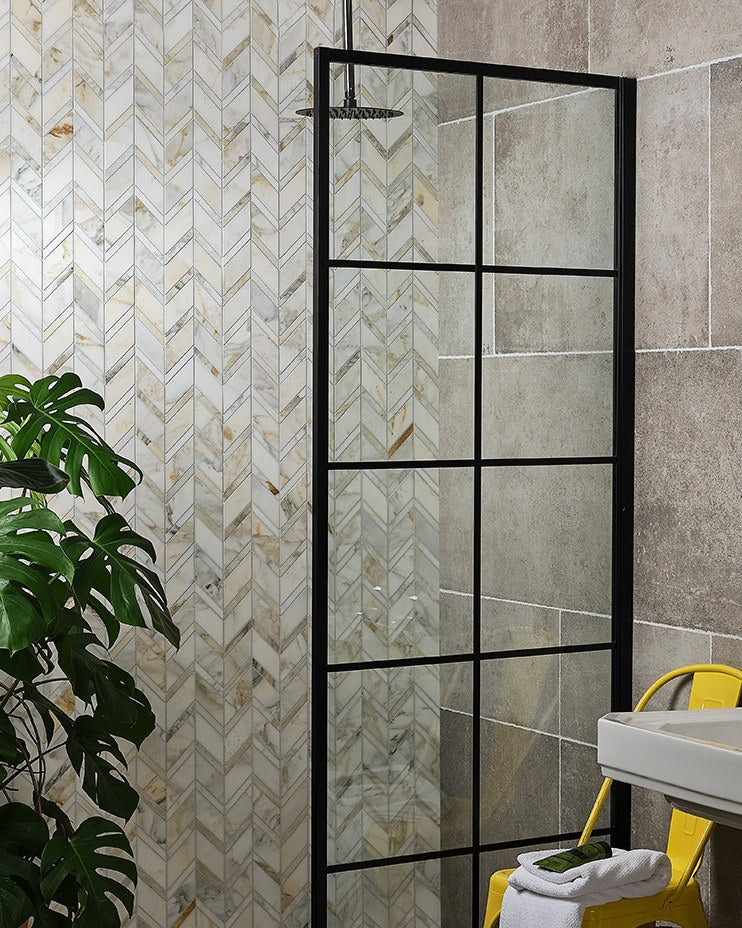 Palazzo Oro Honed Chevron Mosaic