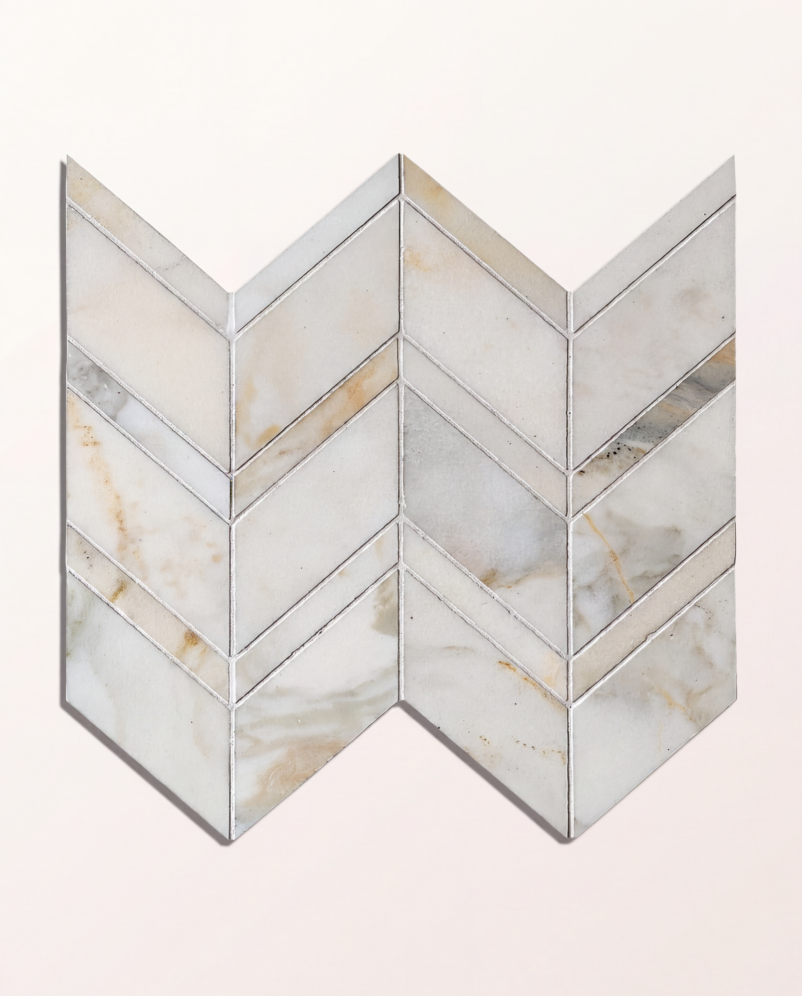 Palazzo Oro Honed Chevron Mosaic