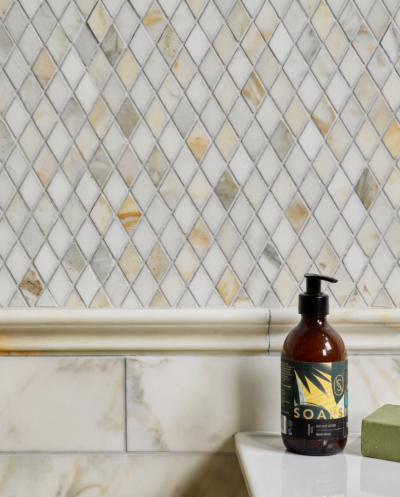 Palazzo Oro Honed Diamond Mosaic