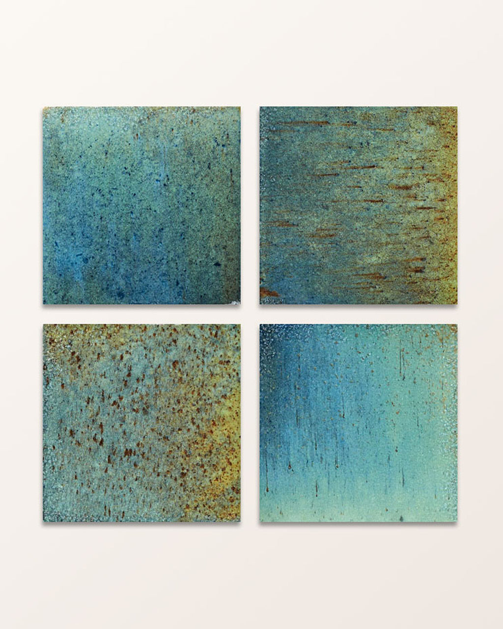Pottery Porcelain Ocean Blue Square