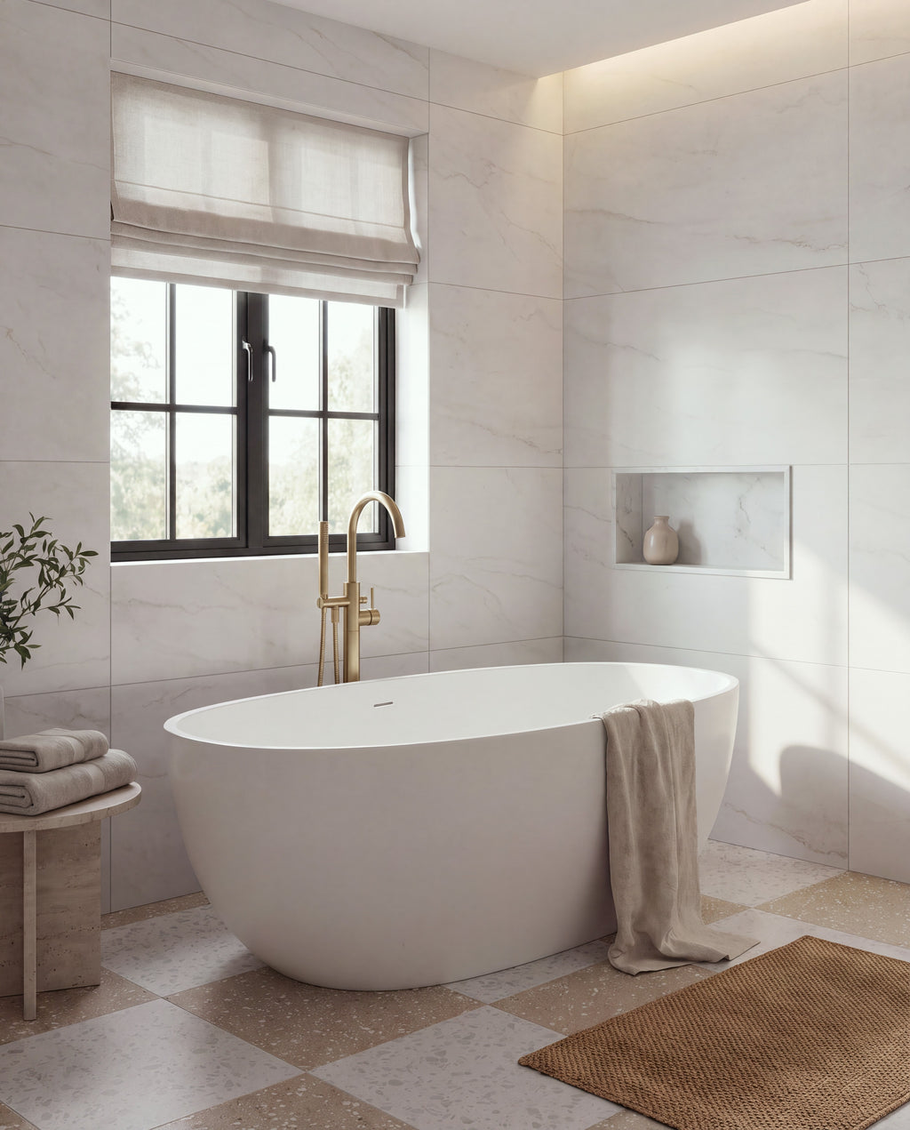 Rialto Porcelain Satin Blanc