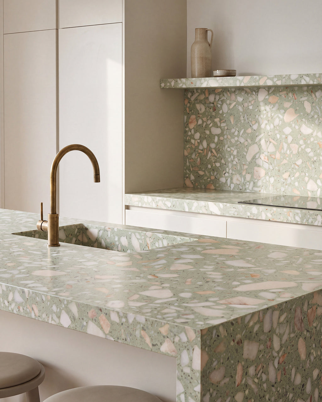 Rialto Real Terrazzo Laguna Honed Slab