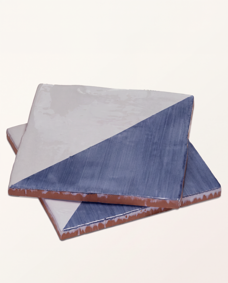 STUDIO Jamboree Handpainted Ceramic Denim Tri