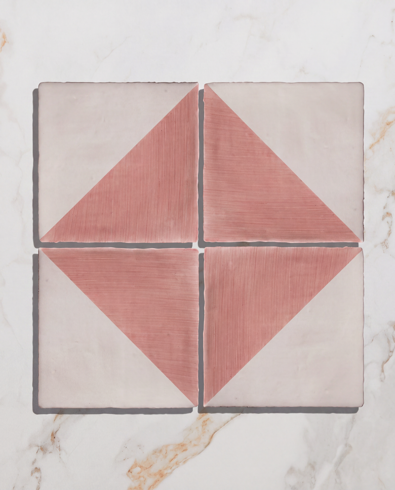 STUDIO Jamboree Handpainted Ceramic Coral Tri