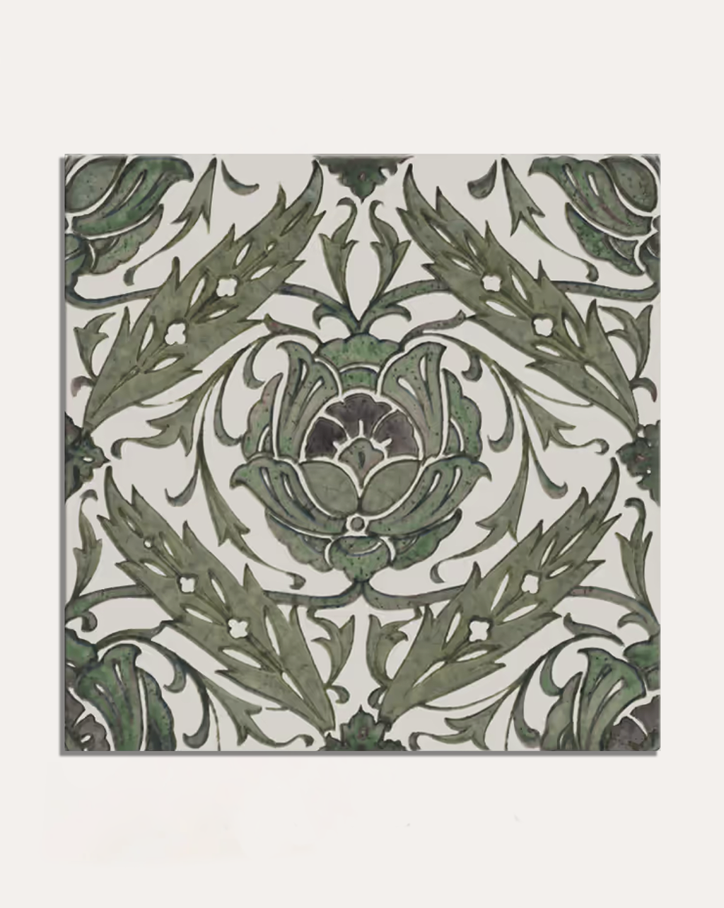 STUDIO Victorian Style™ Wall Ceramic Decor Acanthus in Green