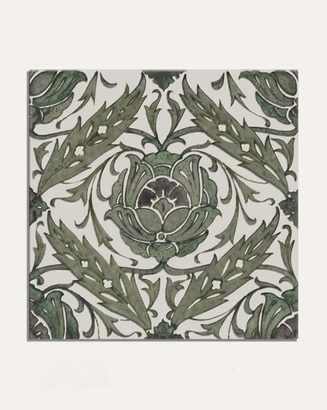 STUDIO Victorian Style™ Wall Ceramic Decor Acanthus in Green