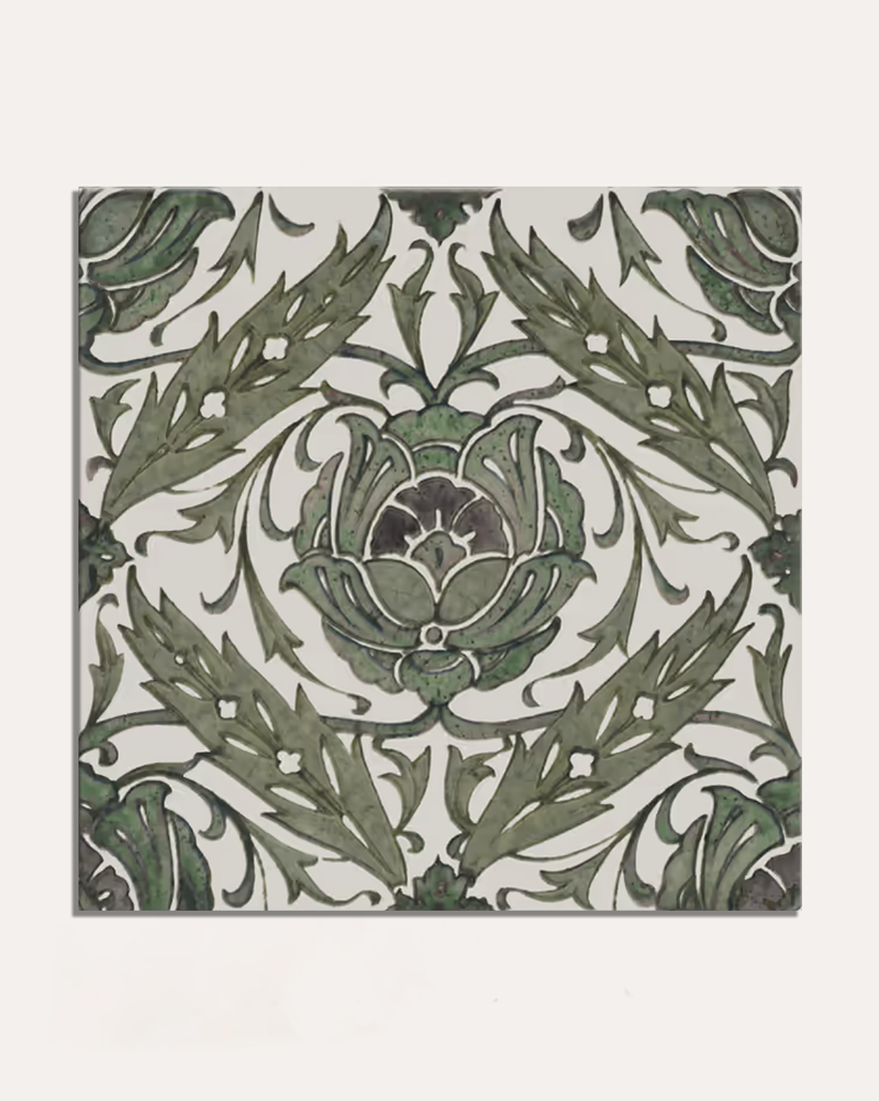 STUDIO Victorian Style™ Wall Ceramic Decor Acanthus in Green