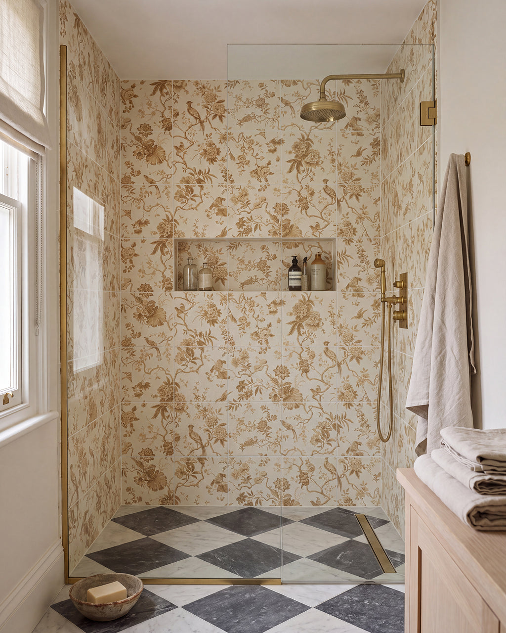 Sanderson - Pillemont Toile Ochre Mural Porcelain