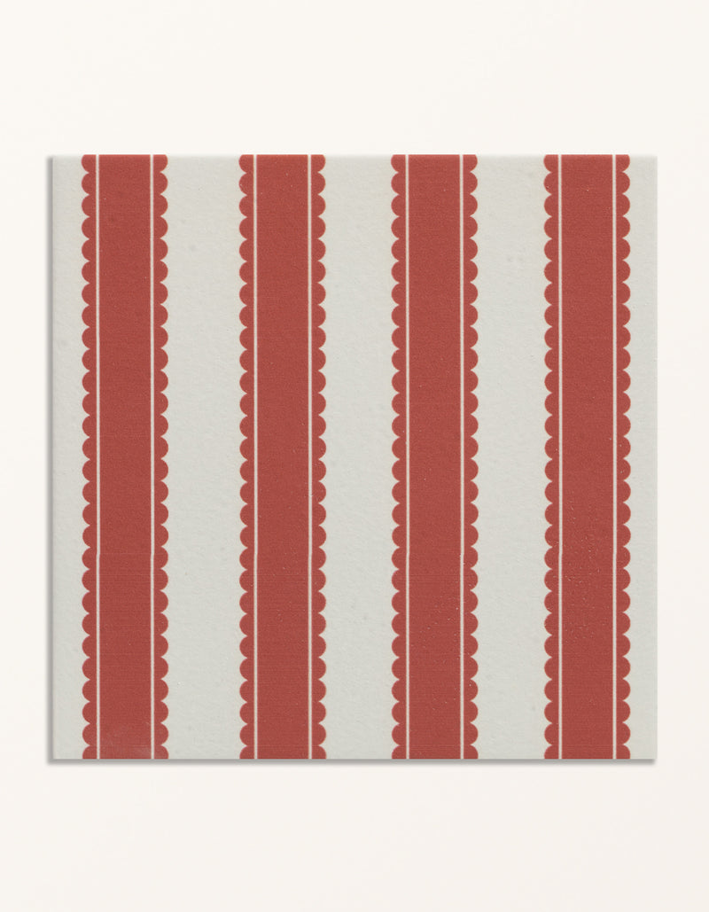 Sanderson - Pinetum Stripe Madder Porcelain