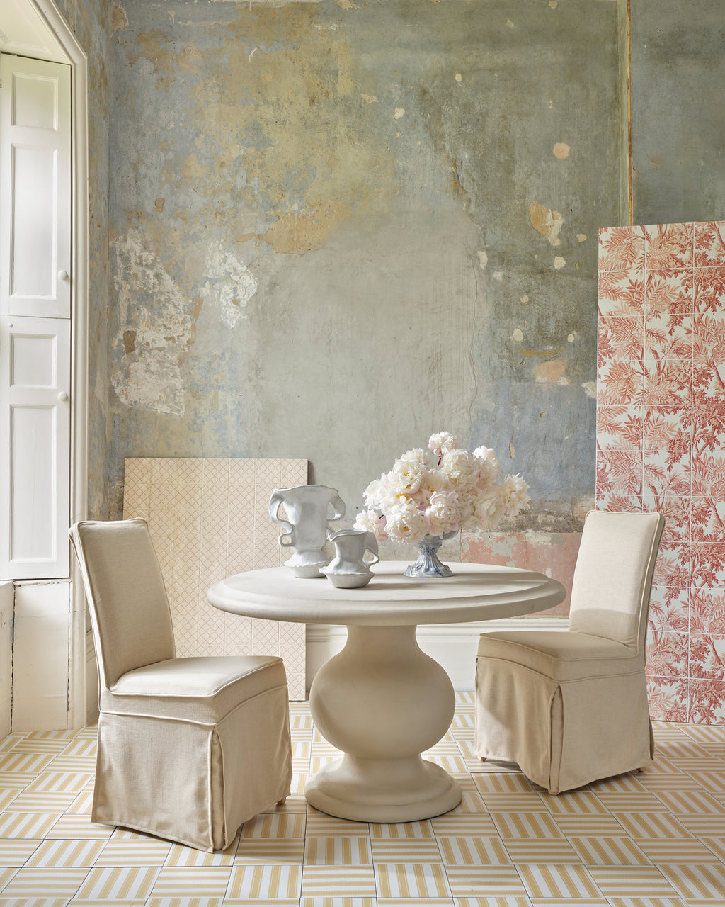 Sanderson - Pinetum Stripe Ochre Porcelain