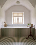Sanderson - Pinetum Stripe Sage Porcelain||Carrara-C-Marble-Slab