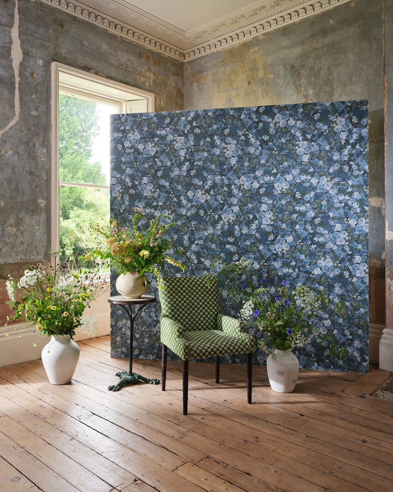 Sanderson - Very Rose & Peony Pottery Blue Porcelain