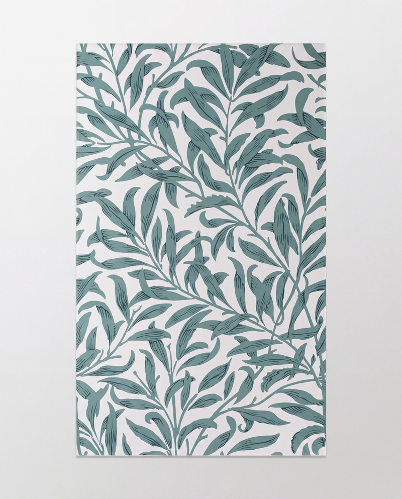 Silk Screen Ceramic Willow Cottage Teal