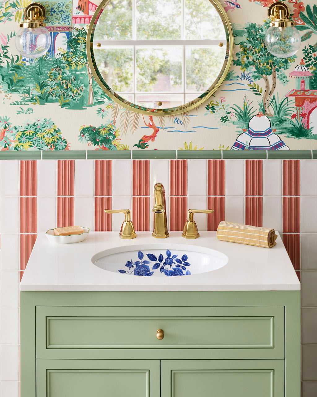 Tunstall Ceramic Fluted Brick Coral