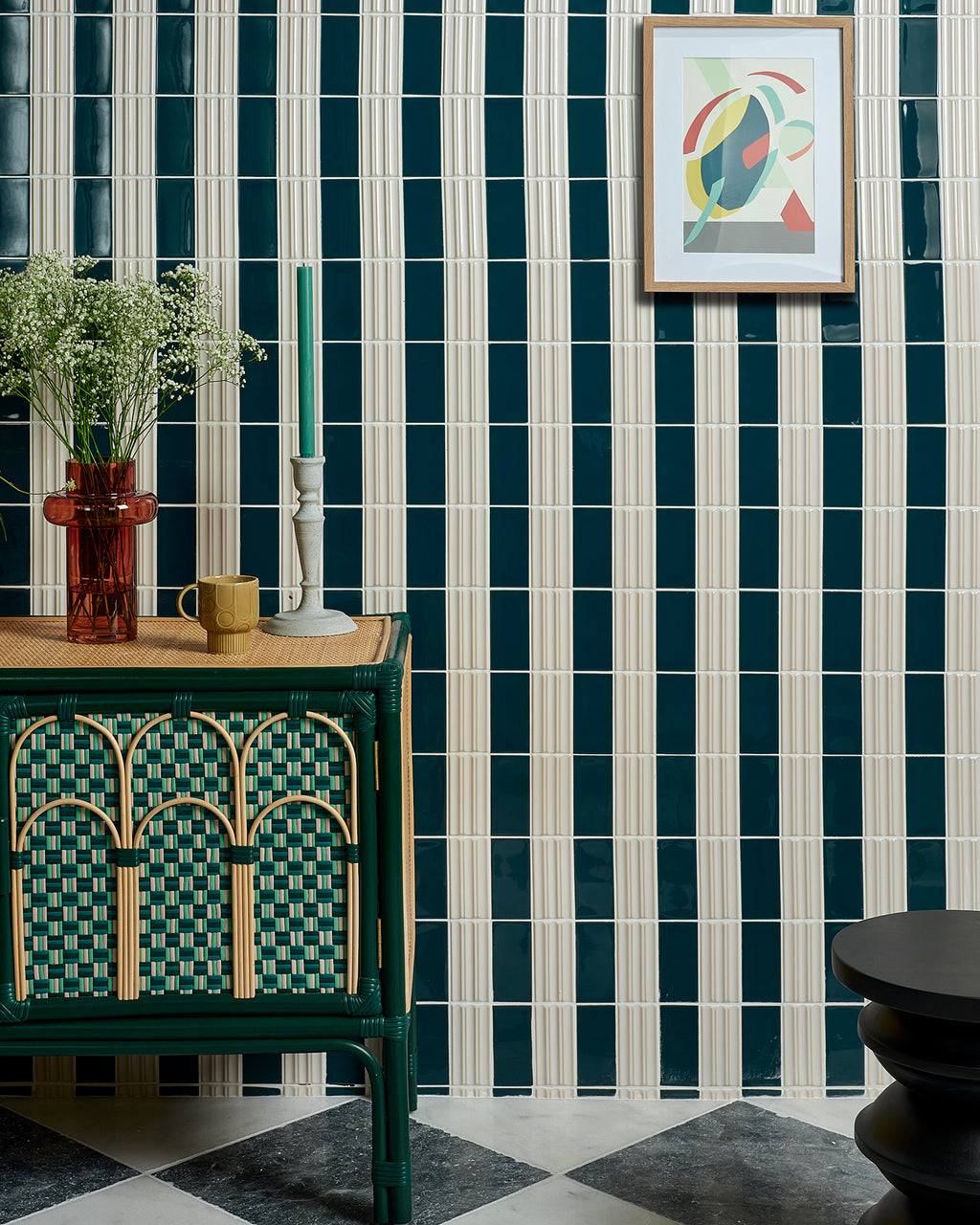 Tunstall Ceramic Fluted Brick Deep White