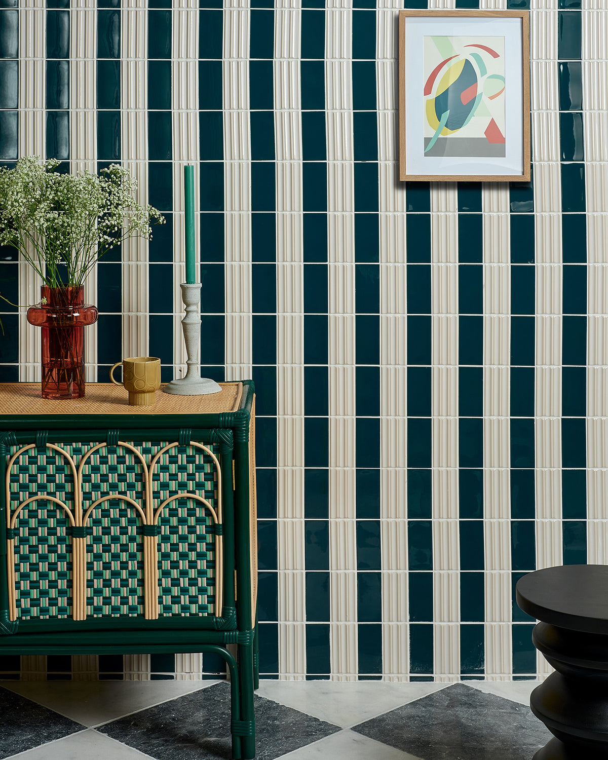 Tunstall Ceramic Fluted Brick Deep White
