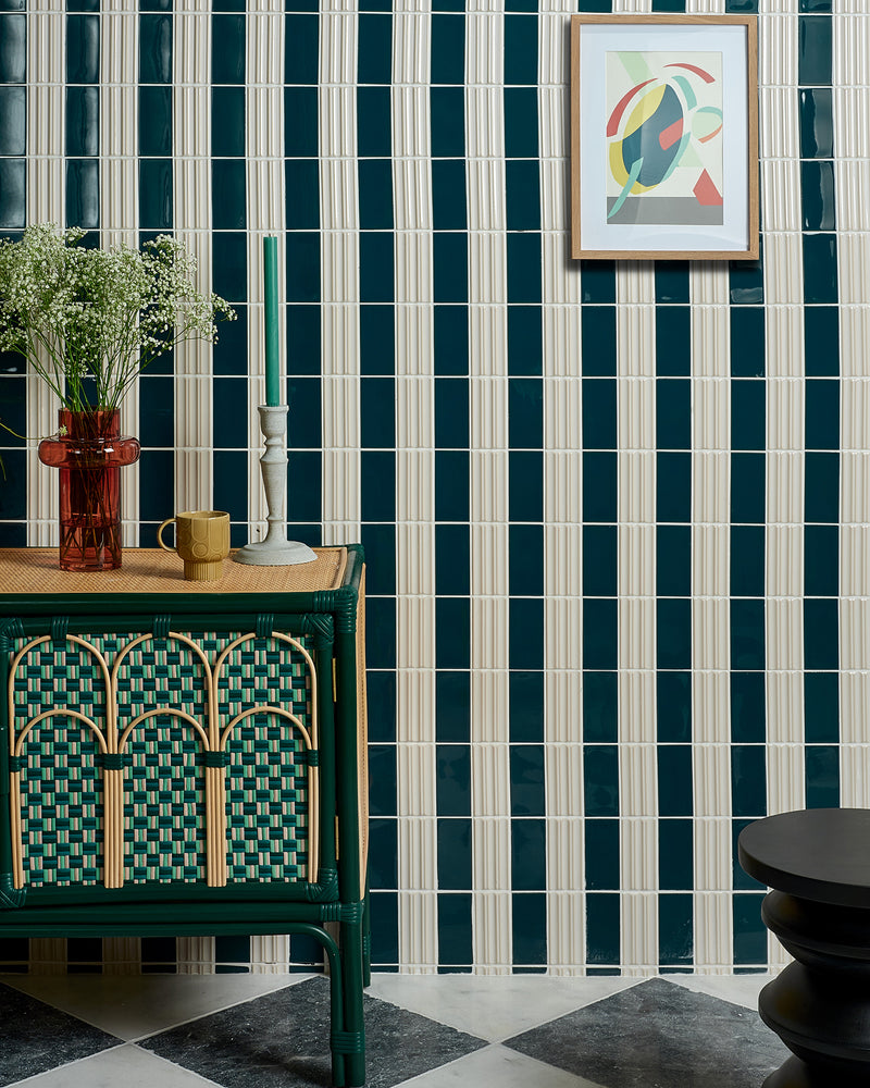 Tunstall Ceramic Fluted Brick Deep White