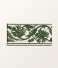 Victorian Style™ Wall Ceramic Decor Carnation Border Green