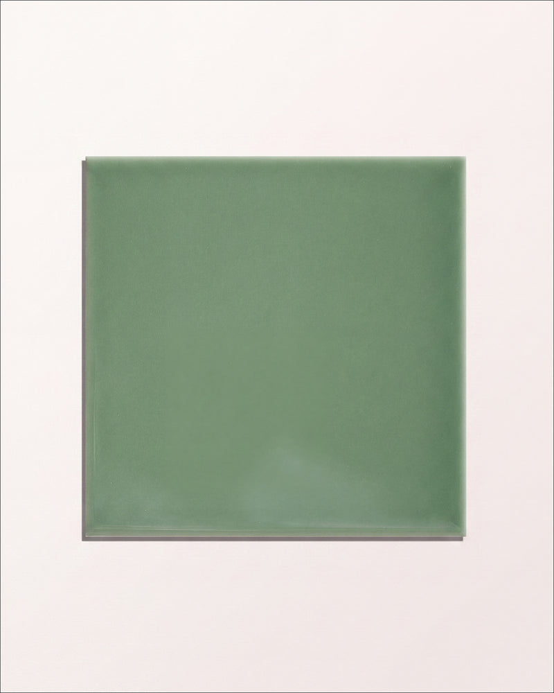 Victorian Style™ Wall Ceramic Cabbage Green Square