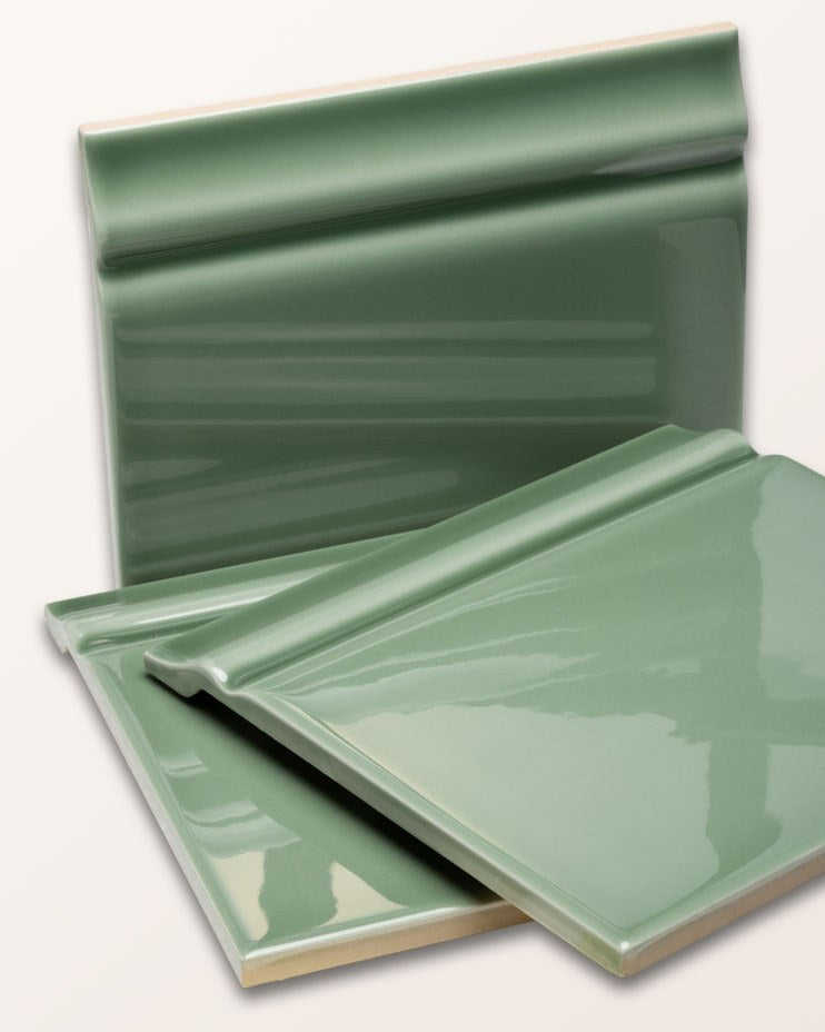 Victorian Style™ Wall Ceramic Cabbage Green Skirting