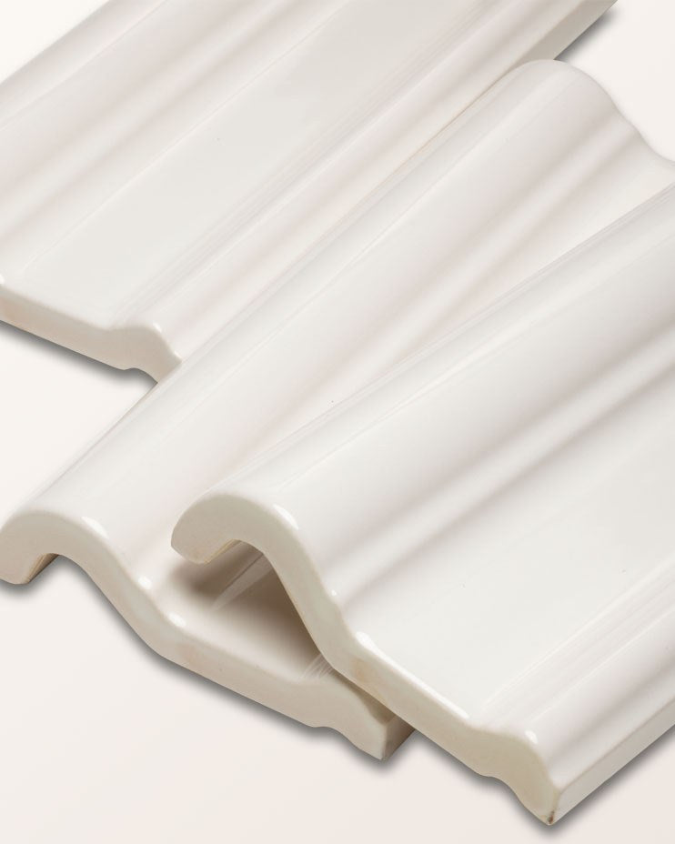 Victorian Style™ Wall Ceramic Cotton White Dado