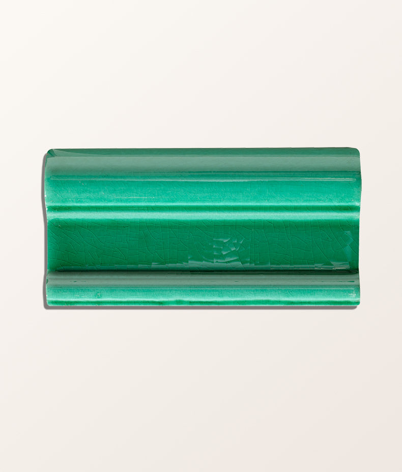 Victorian Style™ Wall Ceramic Emerald Green Dado Crackle Glaze